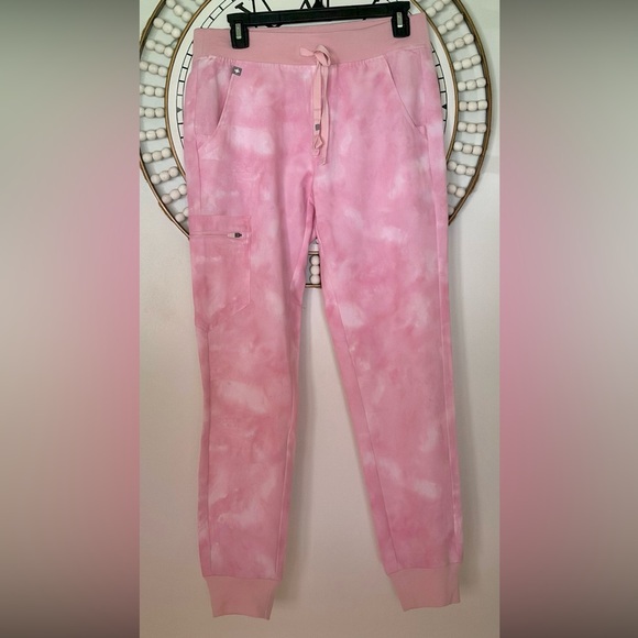 FIGS - SMALL - PINK MARBLE JOGGERS *never worn* - Picture 3 of 8